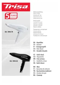 Notice TRISA COMFORT STYLE Sèche cheveux