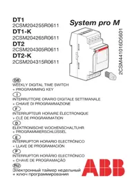 Notice ABB SYSTEM PRO M DT2K Elektronischer Zeitschalter