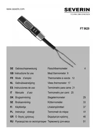 Notice SEVERIN FT 9629 Thermomètre pour aliments