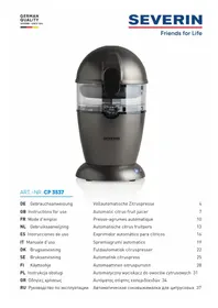 Notice SEVERIN CP 3537 Centrifugeuse