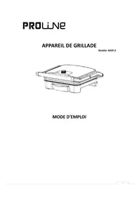 Notice PROLINE MGP12 Appareil de cuisson