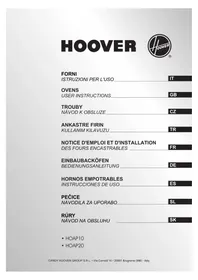 Notice HOOVER HOAP10XE Fırın