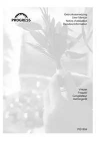 Notice PROGRESS PG1804 Congélateur