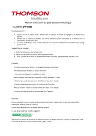 Notice THOMSON OWDT05 Balance