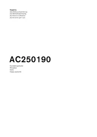 Notice GAGGENAU AC250190 Cappa da cucina