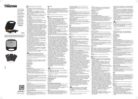 Notice TRISTAR SA3070 Pince pour croque monsieur