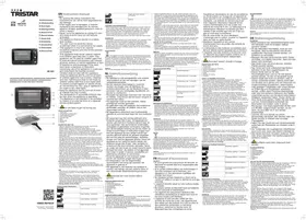 Notice TRISTAR OV1437 Four électrique