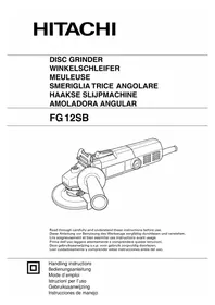 Notice HITACHI FG 12SB Smerigliatrice