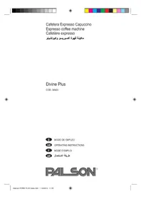 Notice PALSON DIVINE PLUS Machine à café