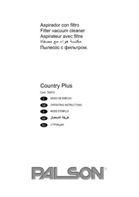 Notice PALSON COUNTRY PLUS Aspirateur