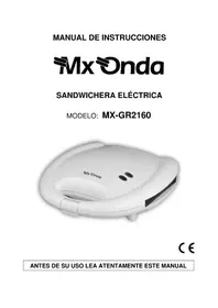 Notice Mx Onda MXGR2160 Pinça para croque monsieur