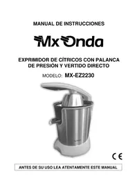 Notice Mx Onda MXEZ2230 Espremedor de sucos