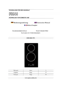 Notice PKM EBGK2TC Cuisinière