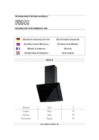 Notice PKM 9039X Afzuigkap
