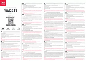 Notice ONE FOR ALL WM 2211 Support mural