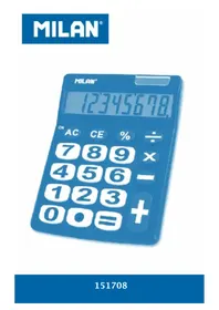 Notice Milan 151708 Calculatrice