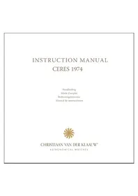 Notice Christiaan van der Klaauw CERES 1974 CKCR3344 Montre