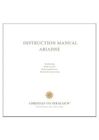 Notice Christiaan van der Klaauw ARIADNE CKAR3376 Montre