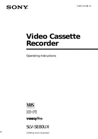 SONY SLV-SE80UX - Video recorder
