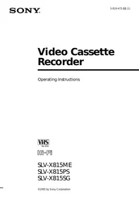 SONY SLV-X815ME - Video recorder
