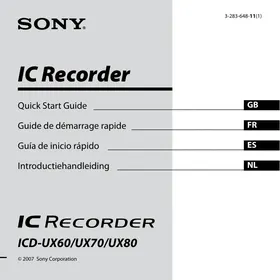 SONY ICD-UX60 - Dictafoon