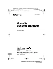 MZ-R501PC SONY