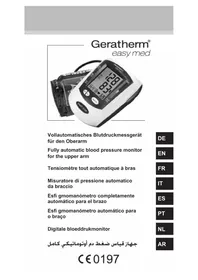 Notice Geratherm EASY MED GT868UF Tensiomètre