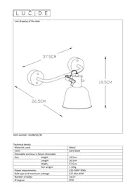 Notice Lucide PIA 452800130 Applique murale