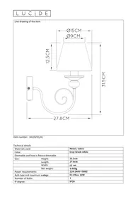 Notice Lucide ROBIN 342390141 Applique murale