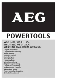 Notice AEG WS 21230 GVX Kvarn