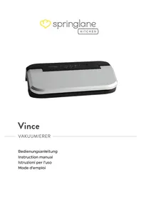 Notice Springlane VINCE Appareils à emballage sous vide
