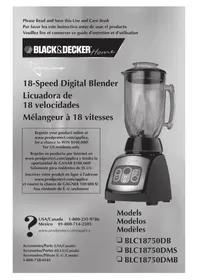 Notice BLACK & DECKER BLC18750DMS Licuadora