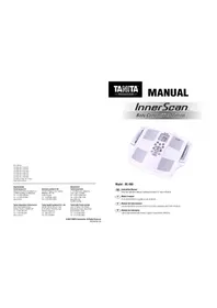 Notice TANITA INNERSCAN BC568 Scale