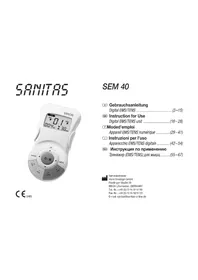 Notice SANITAS SEM 40 Fitness Equipment
