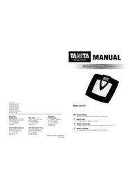 Notice TANITA BC577F Balance