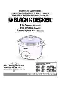 Notice BLACK & DECKER RC700 Cuiseur à riz