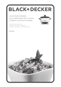 Notice BLACK & DECKER RC516 Cuiseur à riz