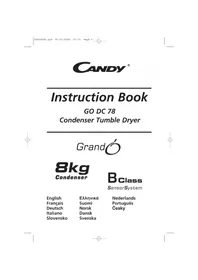Notice CANDY GO DC 7801S Sušilni stroj