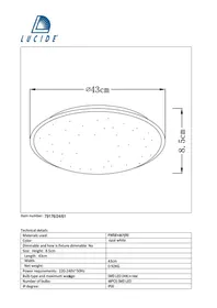 Notice Lucide TWINKA 791762461 Plafonnier lumineux