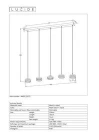 Notice Lucide ENIA LED 484512572 Luminaire suspendu