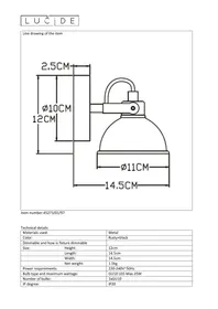 Notice Lucide DAMIAN 452730197 Applique murale
