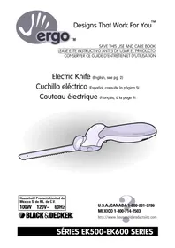 Notice BLACK & DECKER EK600 Cuchillo