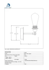 Notice Lucide RETRO 082230101 Applique murale