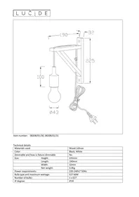 Notice Lucide FIX WALL 082080130 Lampe murale