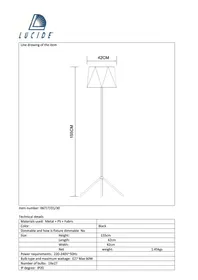 Notice Lucide ALEGRO 067170130 Lampe sur pied