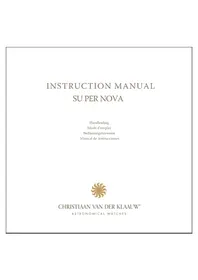 Notice Christiaan van der Klaauw SUPERNOVA CKSN3366 Montre