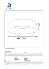 Notice Lucide TALOWE 461003231 Plafonnier