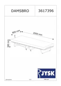Notice JYSK DAMSBRO Lit pliant