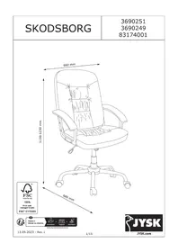 Notice JYSK SKODSBORG Chaise de bureau