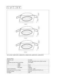 Notice Lucide FOCUS 110021530 Éclairage encastrable